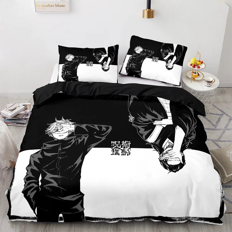 Jujutsu Kaisen Bedding Set Full Queen King Size Anime Bed Set Duvetcover Sets gallery