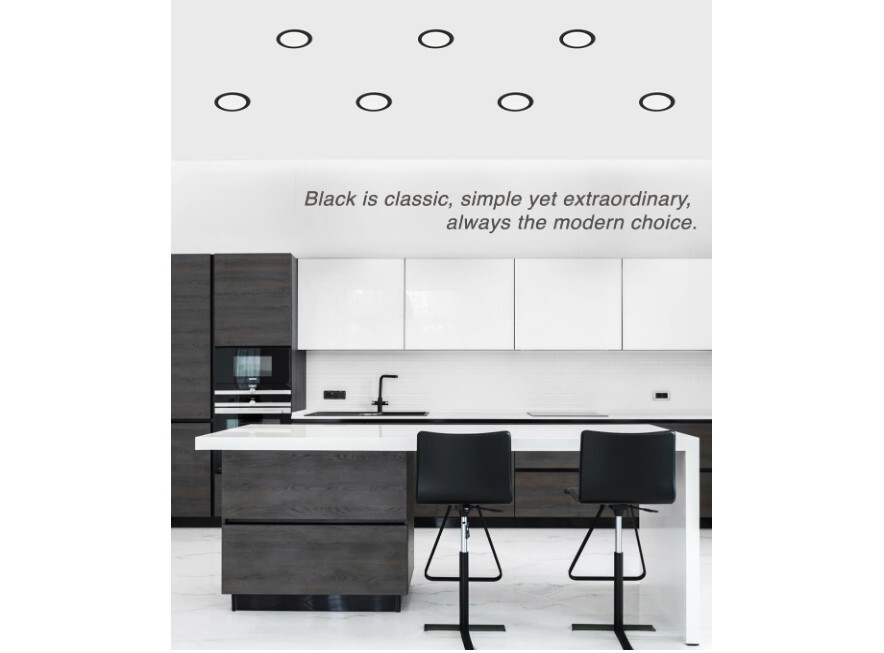 6 Pack 6 Inch Black 5CCT Ultra-Thin LED Recessed Ceiling Light gallery
