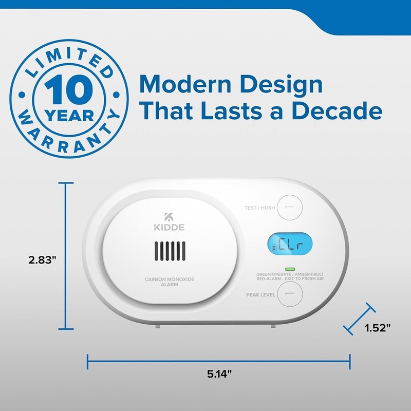 Kidde Carbon Monoxide Detector, AA Battery Powered, Digital Backlit Display gallery