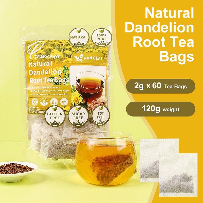 Dandelion Tea Leaf & Root Herbal 60 Tea Bags for Liver & Kidney Health Detox gallery