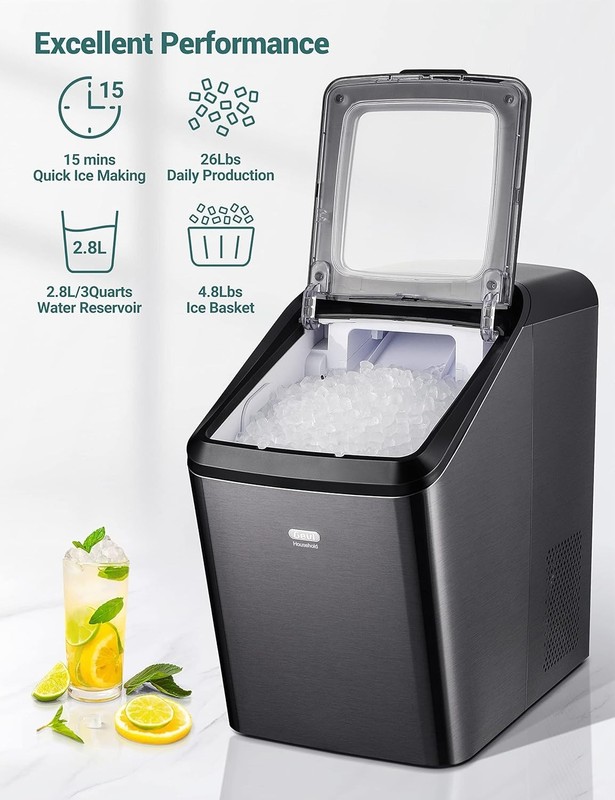 Gevi Countertop Nugget Ice Maker Machine 28lb/24 SelfCleaning Portable Ice Maker gallery