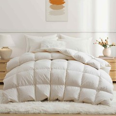 Puredown Extra Warm 90% Down Comforter 800 Fill Power Organic Cotton Cover