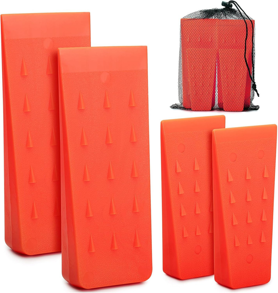 - Tree Felling Wedges with Spikes, 4Pack, 5.5" & 8" Wedges with Storage Bag, Spl