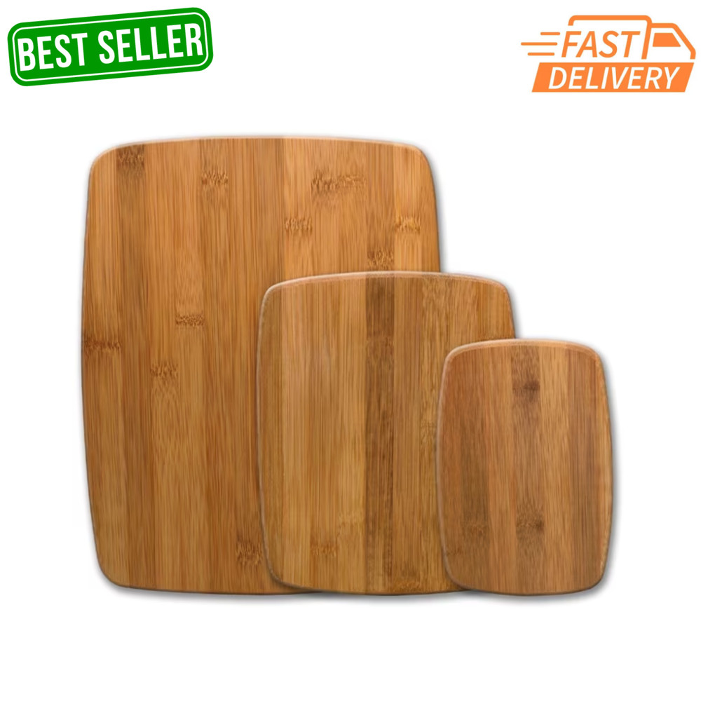 Farberware Classic Bamboo Cutting Board Set 3-Piece Kitchen Chopping Board