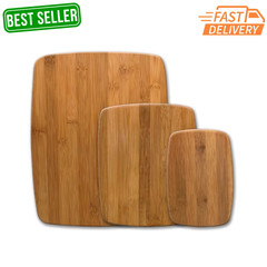Farberware Classic Bamboo Cutting Board Set 3-Piece Kitchen Chopping Board