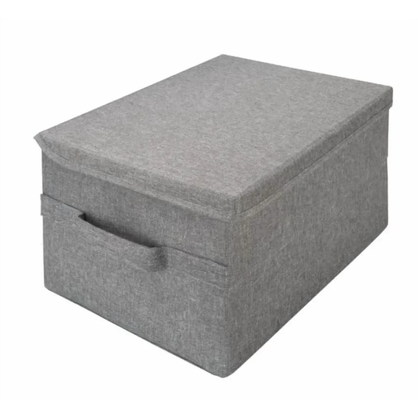 Allspace Collapsible Stackable Fabric Storage Organizer Lids 3Pk Handles Gray gallery