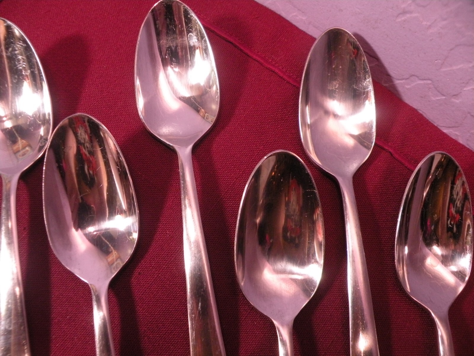 Set Of 7 Oneida Pattern OHS438 Oval Place Soup Spoons 7 In. GF2 gallery