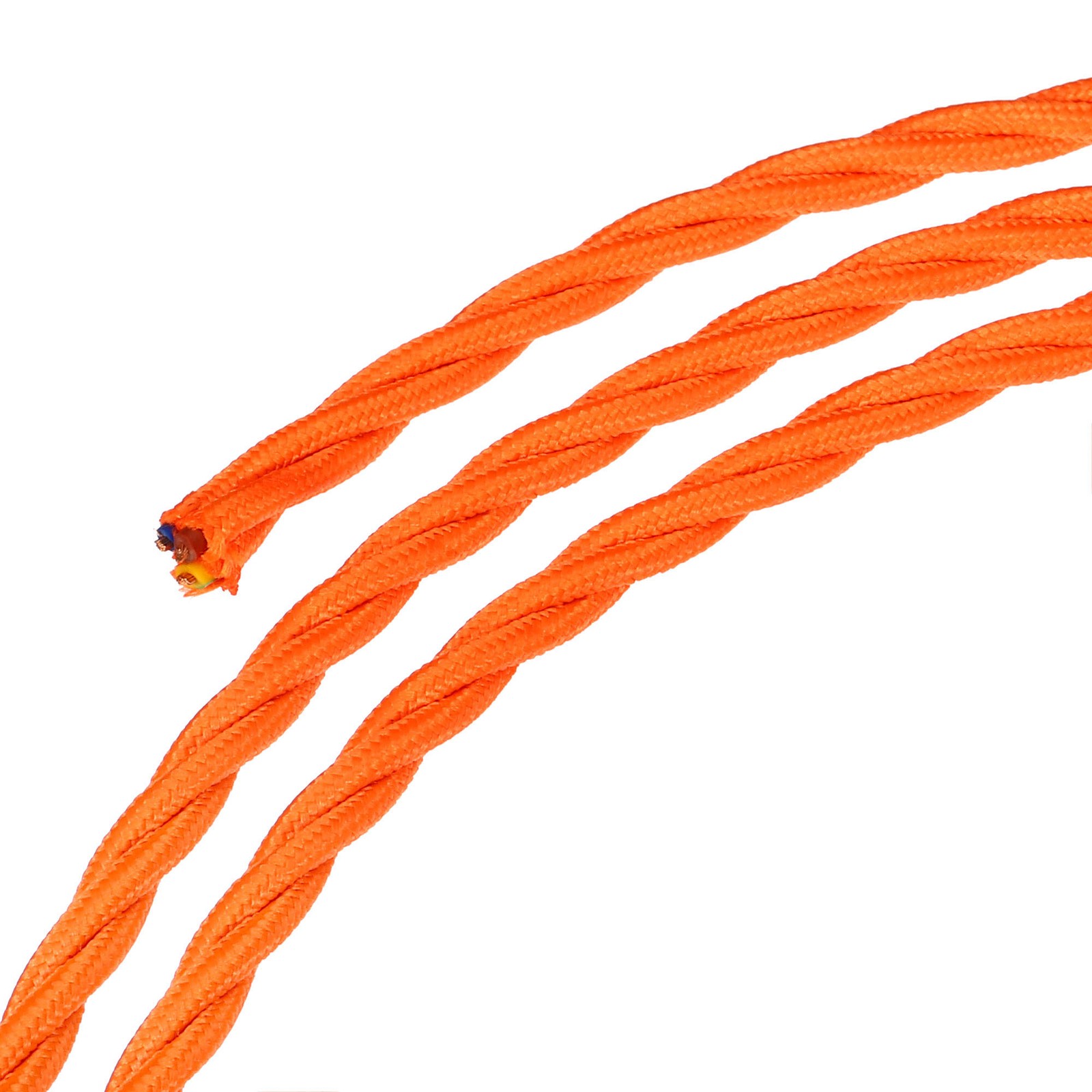 Twisted Cloth Covered Wire 3 Core 18AWG 5m/16.4ft,Electrical Cable,Orange gallery