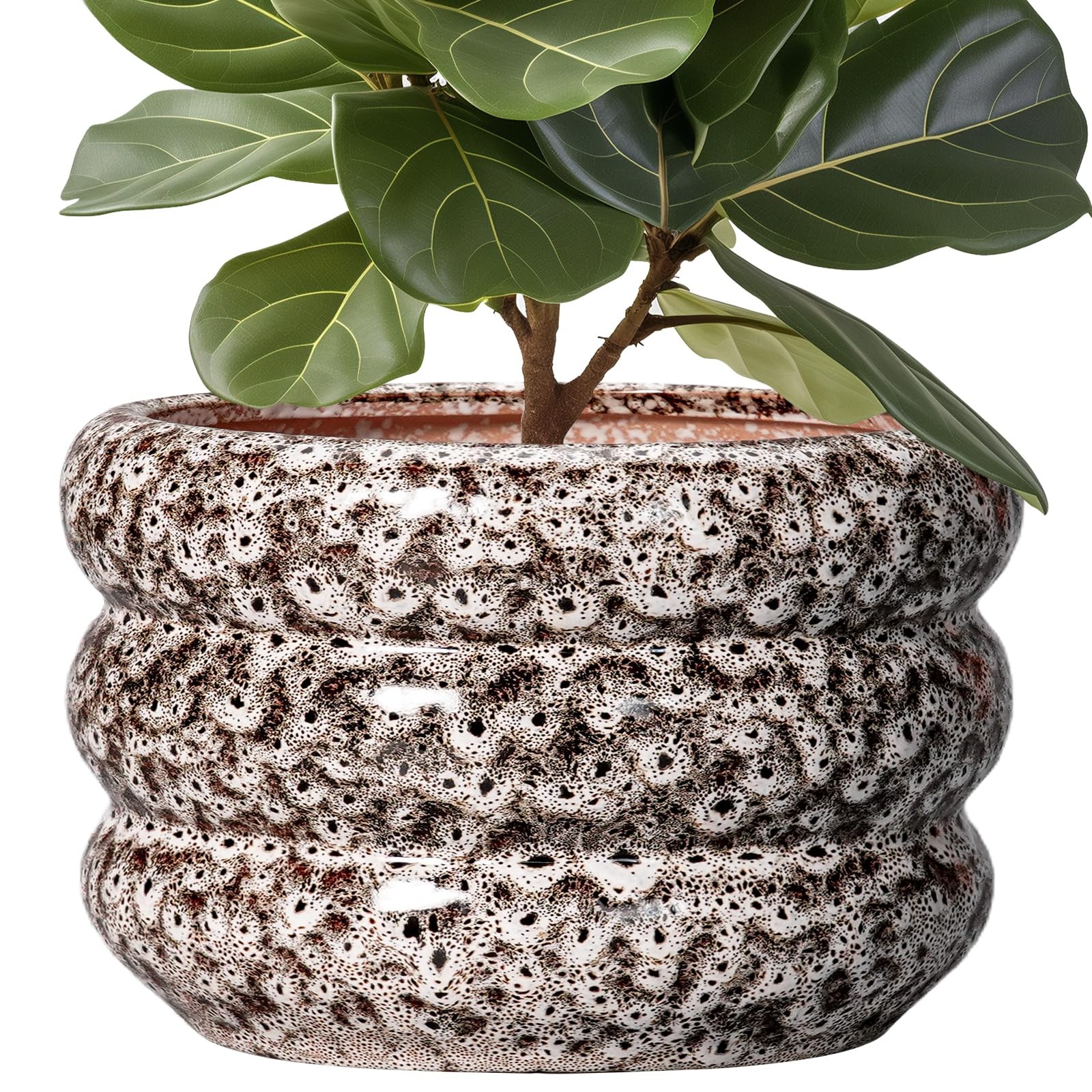 Ceramic Flower Pots - 13.5 Inch Plant Pot with Drainage Hole, Large Ceramic P... gallery
