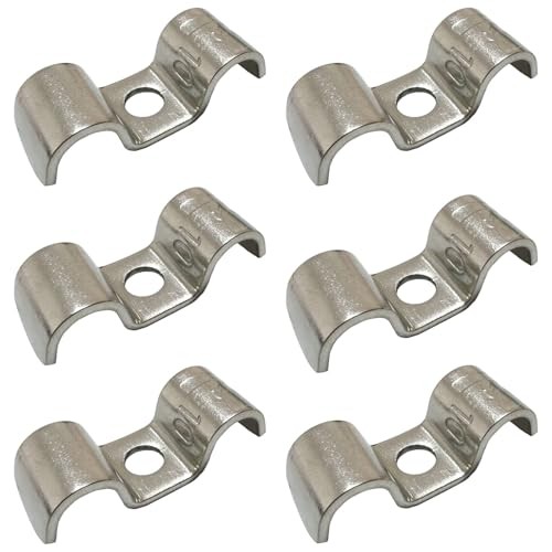 6pcs 10mm(2/5 inch) Double Line Clamp Heavy Duty 1 Hole 10mm(2/5 inch)6pcs gallery