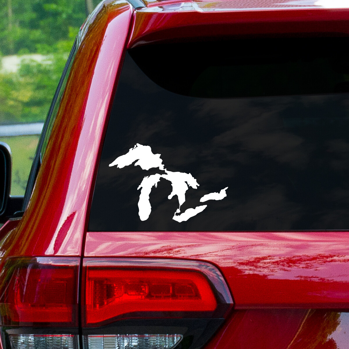 Michigan Great Lakes Silhouette 4" Decal Window Sticker - 28 Different Colors! gallery