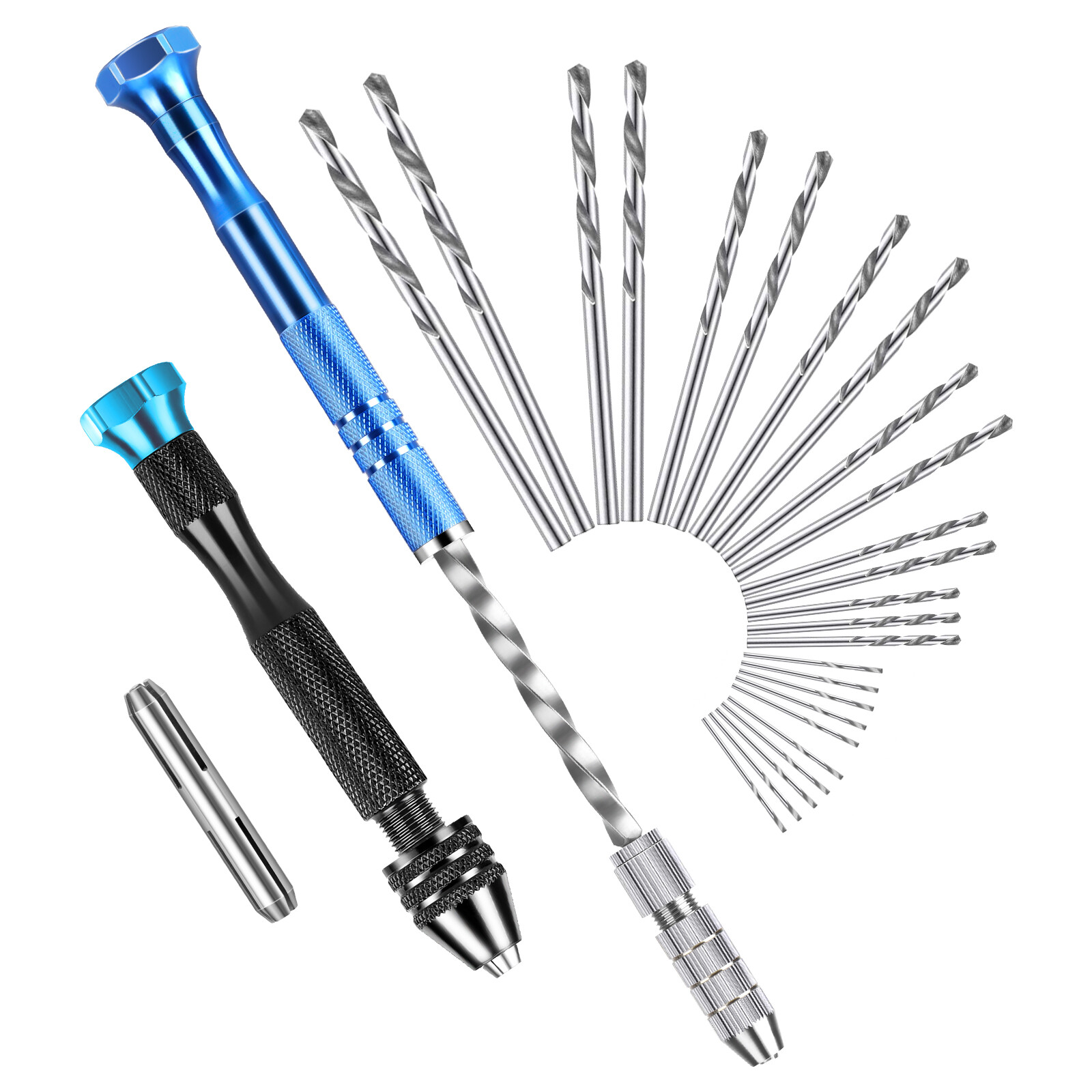 27 x Pin Vise Micro Twist Hand Drill Bits Set Semi-automatic Spiral Rotary Tool gallery