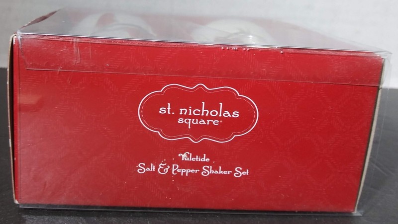 NWT St Nicholas Square YULETIDE Snowman Salt & Pepper Shaker Set Christmas NEW gallery