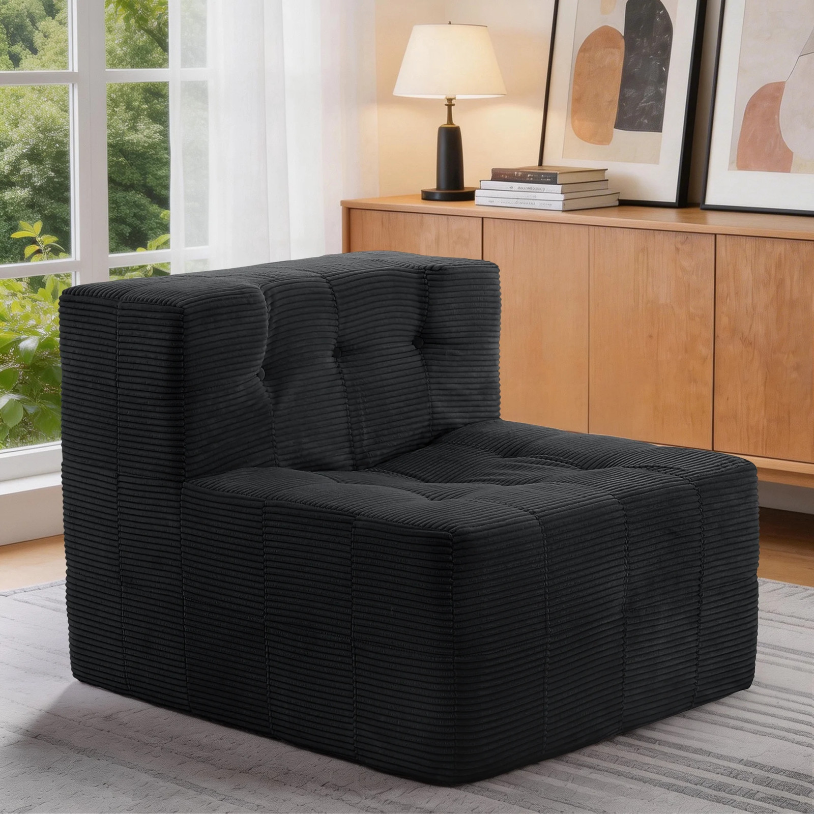 Korser Modular Sectional Sofa with Ottoman Convertible Tofu Block Sofa Floor Sof gallery