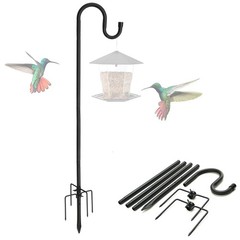 Shepherds Hooks, 94″ Bird Feeder Pole for Outdoor, 4/5” Thick Hummingbird Fee…