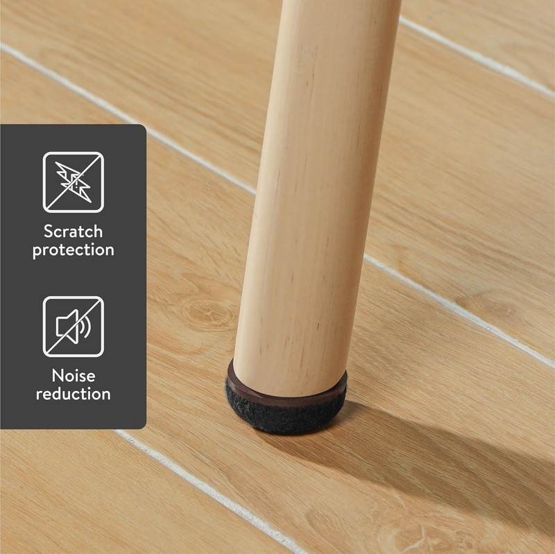 1.2'' Round Felt Pads for Chairs & Tables - Durable Hardwood Floor Protection gallery