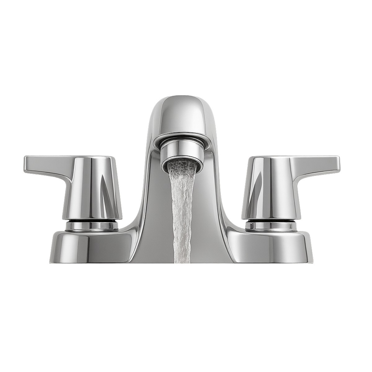 4-In 2-Handle Centerset Chrome Bathroom Faucet – Low Arc, WaterSense Certified gallery