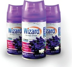 3 WIZARD AUTOMATIC SPRAY REFILLS – 5 oz SWEET VANILLA LAVENDER