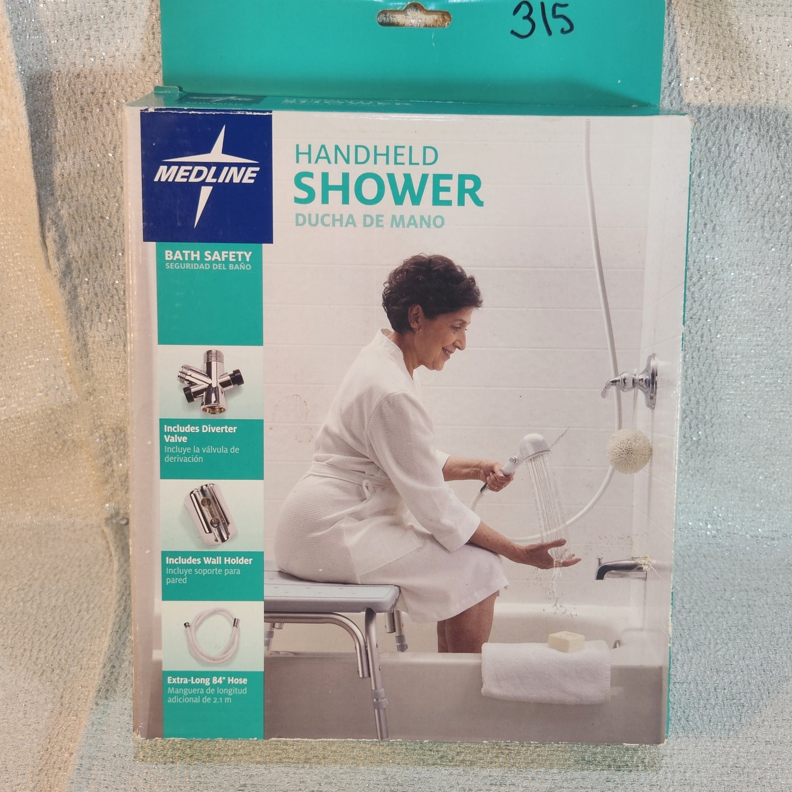 Medline Handheld Shower With Extra-Long 84" Hose Also Good For Bathing Pets NEW gallery