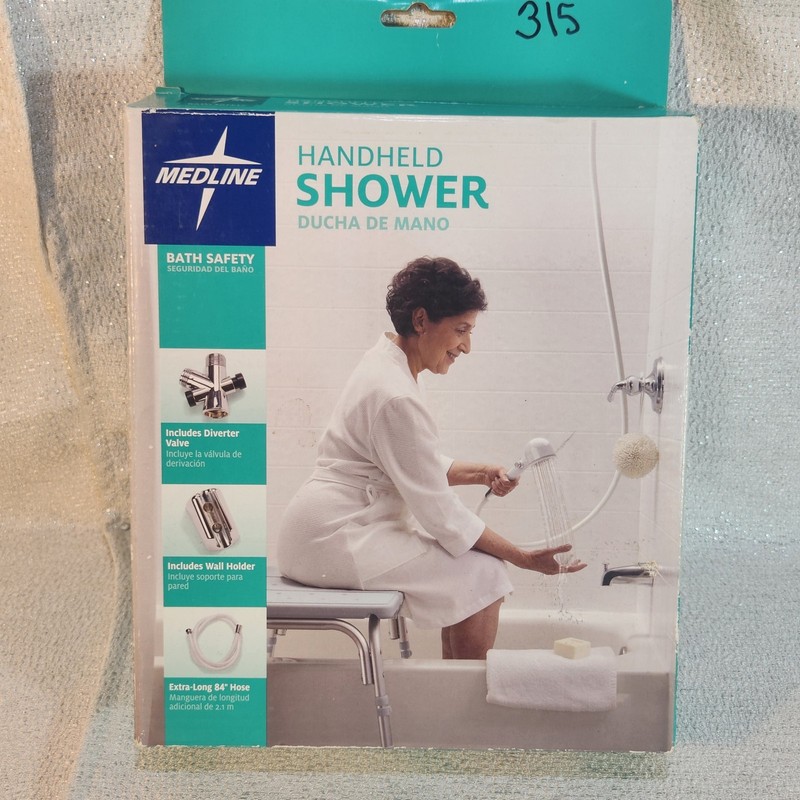 Medline Handheld Shower With Extra-Long 84" Hose Also Good For Bathing Pets NEW gallery