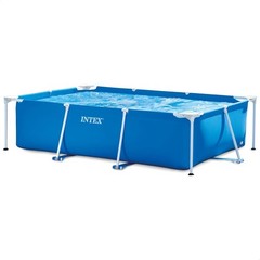 INTEX Rectangular Frame 8 ft 6 in x 5 ft 3 in x 25 in Above Ground Pool, Swimmin