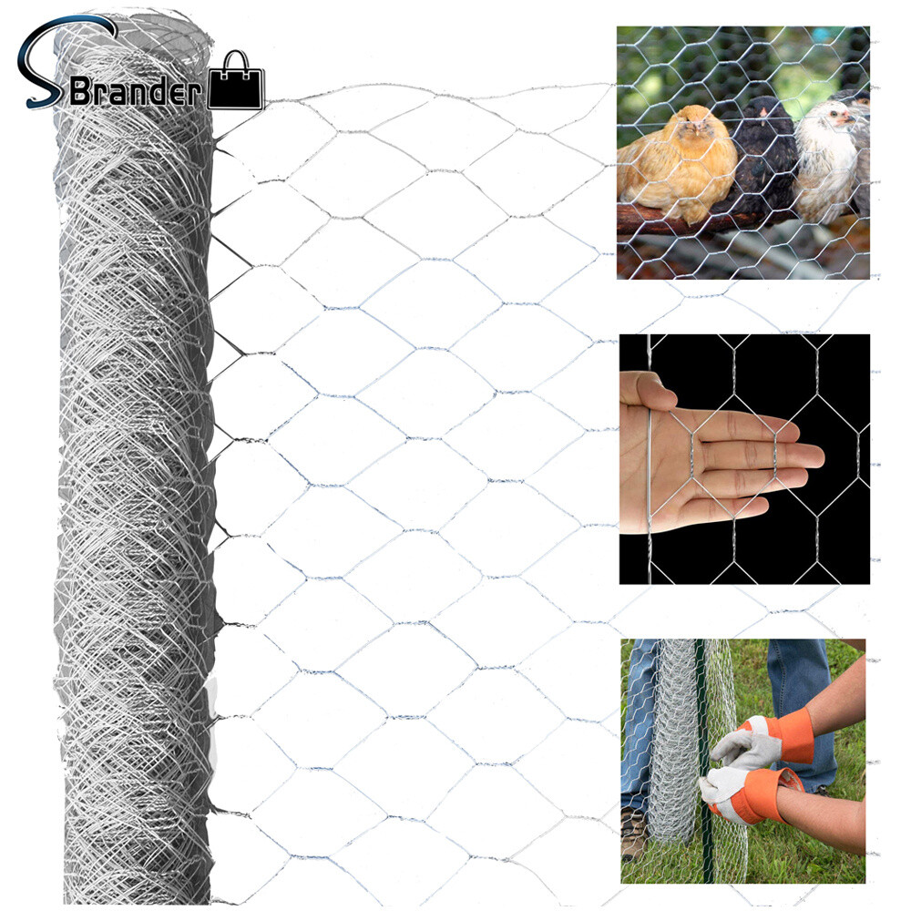 48" × 150' Galvanized Poultry Net Metal Chicken Wire 2" Holes Mesh Fencing gallery