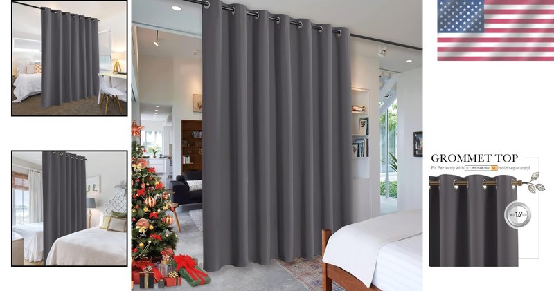 Adjustable Ceiling to Floor Drapes - Room Partition Curtain gallery
