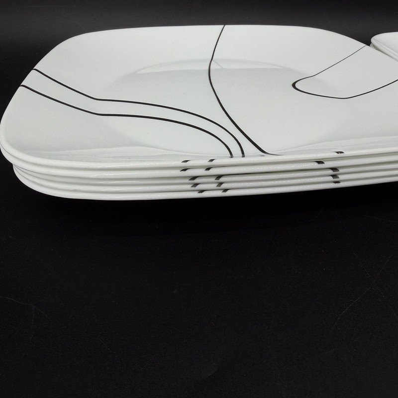 Corelle Square Simple Lines 10pcs Dinner & Lunch Plates gallery