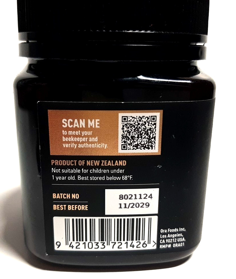 KAIMAI GOLD MANUKA HONEY RAW MULTIFLORAL 40+ MGO 250g 8.82oz Non GMO New Zealand gallery