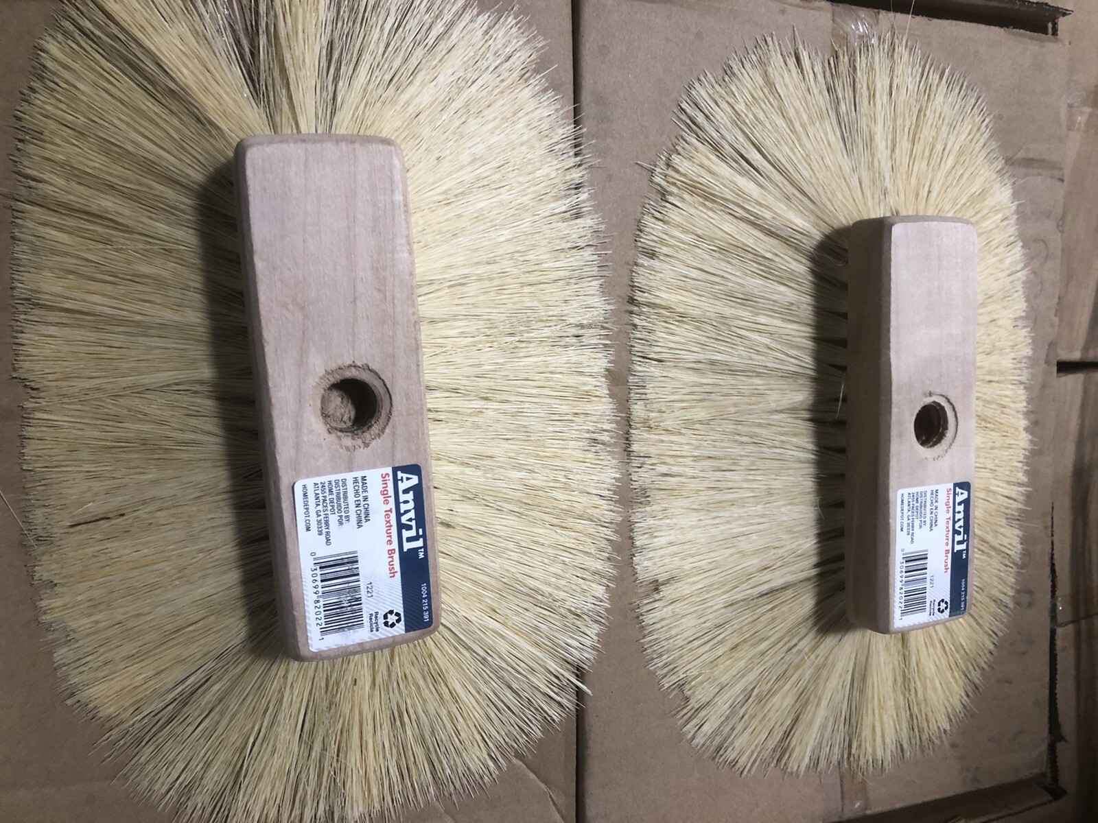 4 Pack Anvil 9 In. X 13 In. Oval Single Texture Brush- for Drywall Ceiling -New gallery