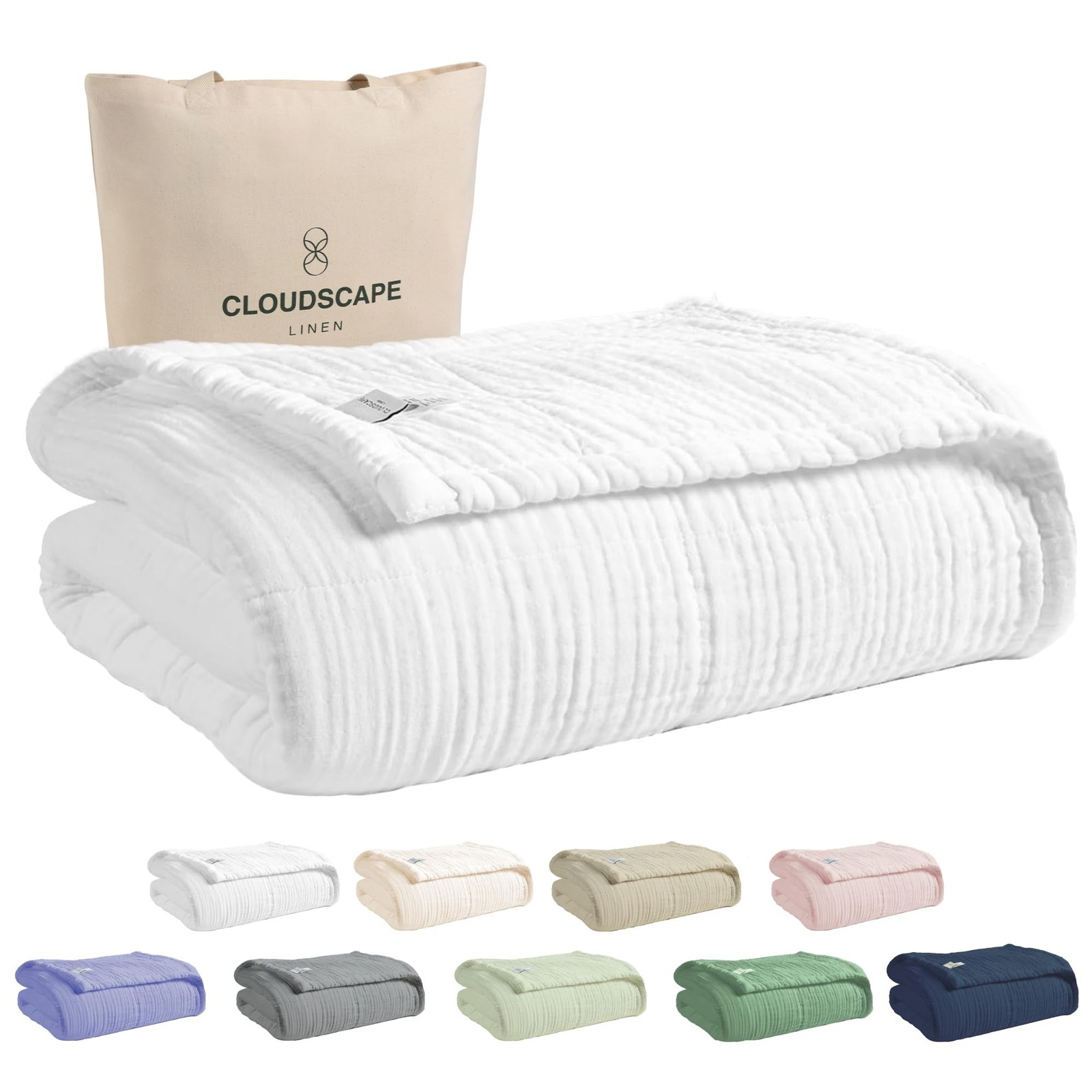 Soft 4 Layer Muslin Cotton Blanket King Size,100% Cotton Blanket, Lightweight... gallery