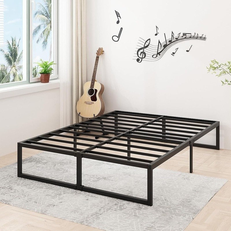 Sturdy Metal Bed Frame Easy Assembly Squeak Resistant Noise Free Support New gallery