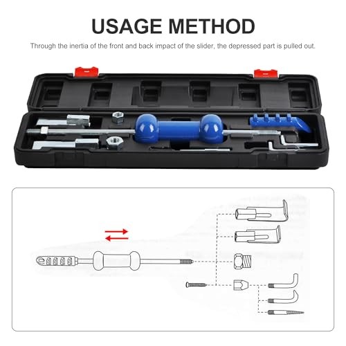 9PCS 5lb Impact Dent Puller Slide Hammer, Dent and Axle Puller Removal Set gallery