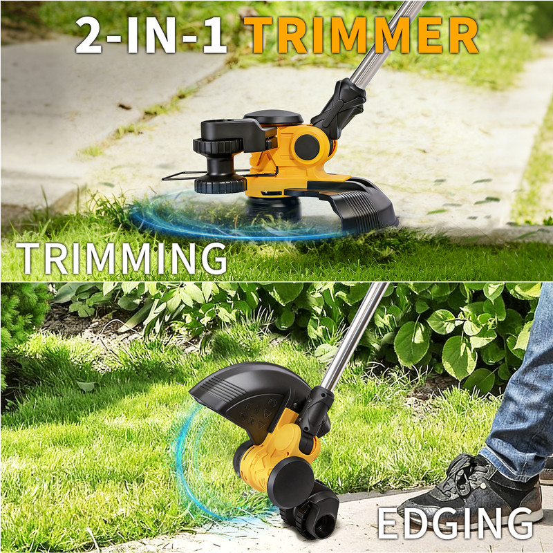 12" Cordless Weed Eater & String Trimmer & Grass Trimmer For Dewalt 20V Battery gallery