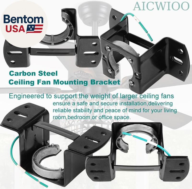 Universal Ceiling Fan Mounting Bracket Complete Kit with Hanger Ball - 2.0Mm Hea gallery