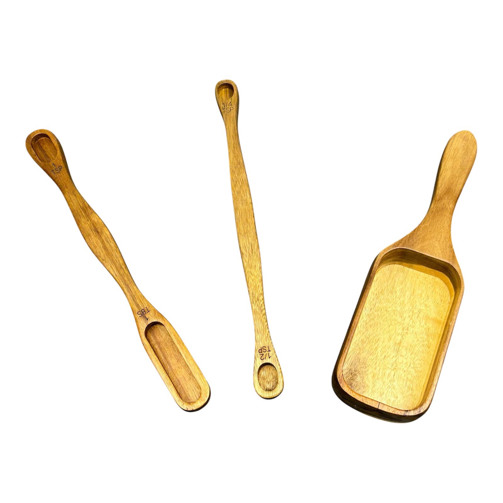 3 Piece Acacia Wood Measuring Spoon Set Cooking NEW COOKING Sealed Mad Hungry gallery