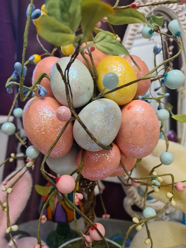 Tk Maxx Easter Spring Rare Egg Blue Green Yellow Plant Tree New Decoration gallery