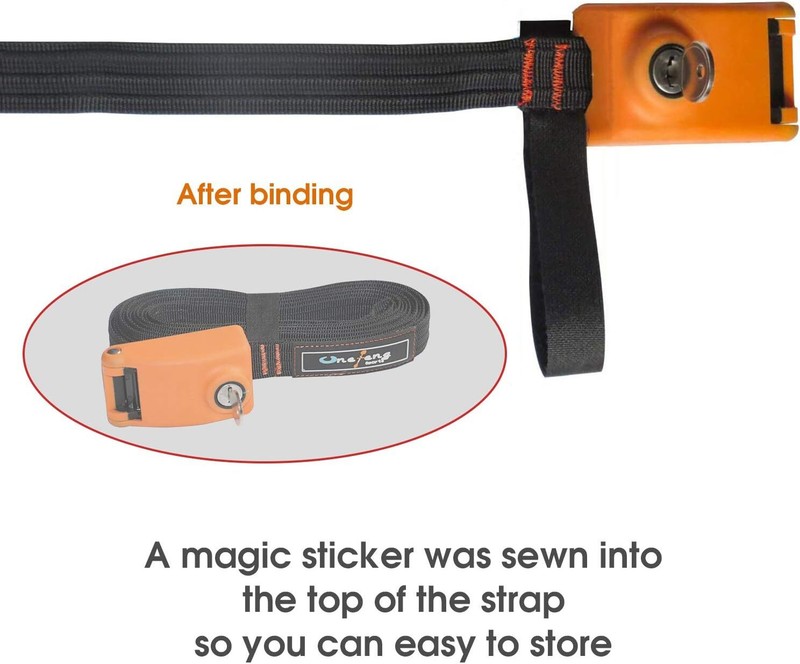 Locking Cargo Tie Down Strap 10Ft Black With Steel Core And Silicone Cover gallery