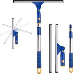 14 inch Multi-Purpose Shower Squeegee for Glass Doors, Swivel Window Squeegee
