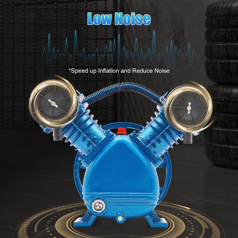 Air Compressor Pump Single Stage V Style Twin Cylinder Replacement 3 HP 2-Piston gallery