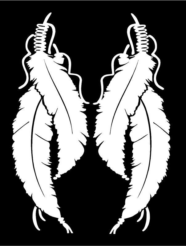 Feathers Decals southwestern Native American style decal window vinyl sticker gallery