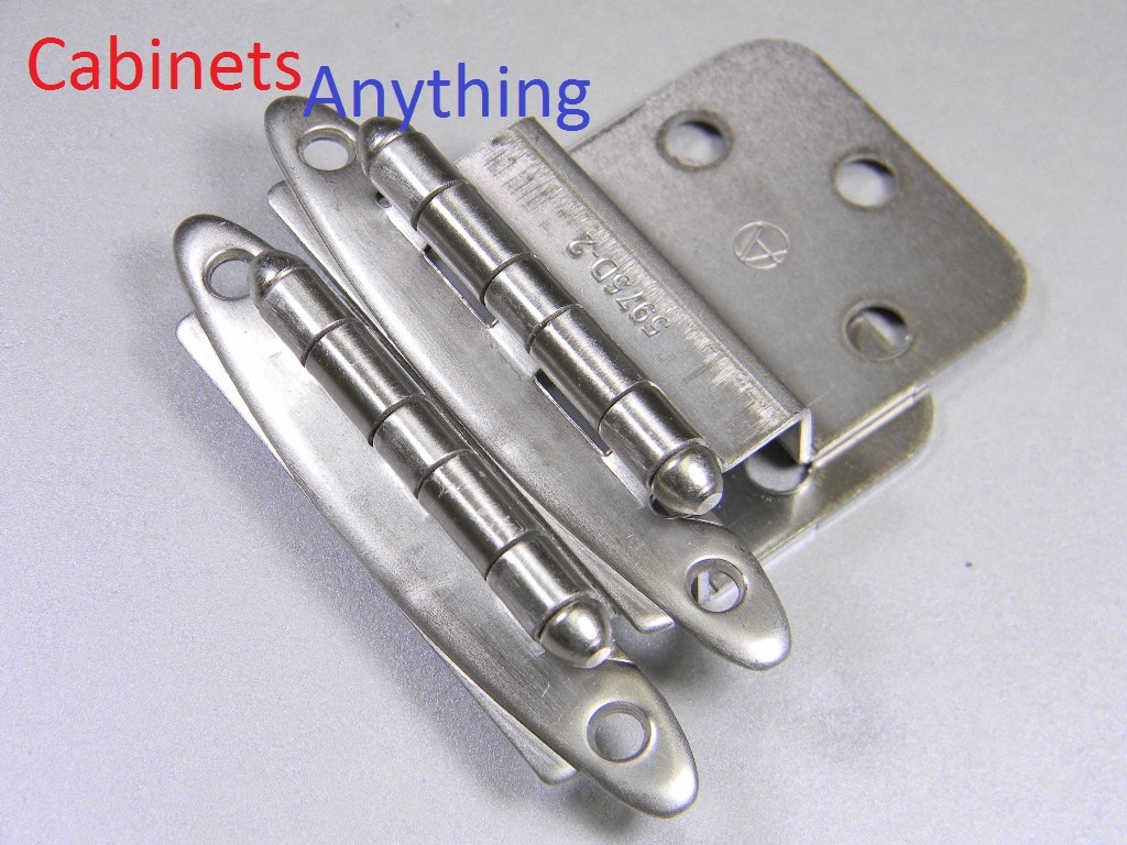 (Pair) Amerock Satin Nickel 3/8 Inset Free Swinging Hinges BP3417-G10 gallery