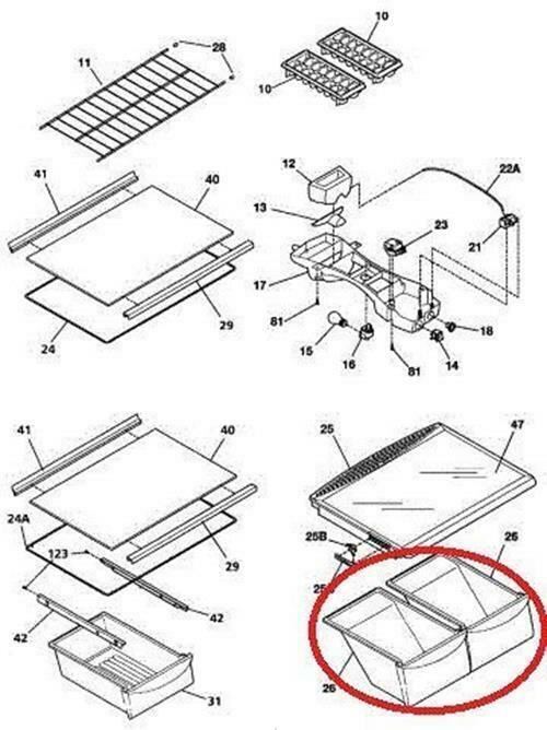 Crisper Drawer Compatible with Frigidaire Refrigerator 240337103 PS429854 gallery