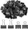 60PCS Medium Binder Clips, 1-1/4 Inch, 32mm, Metal Paper Clamps 1.25in, Black gallery