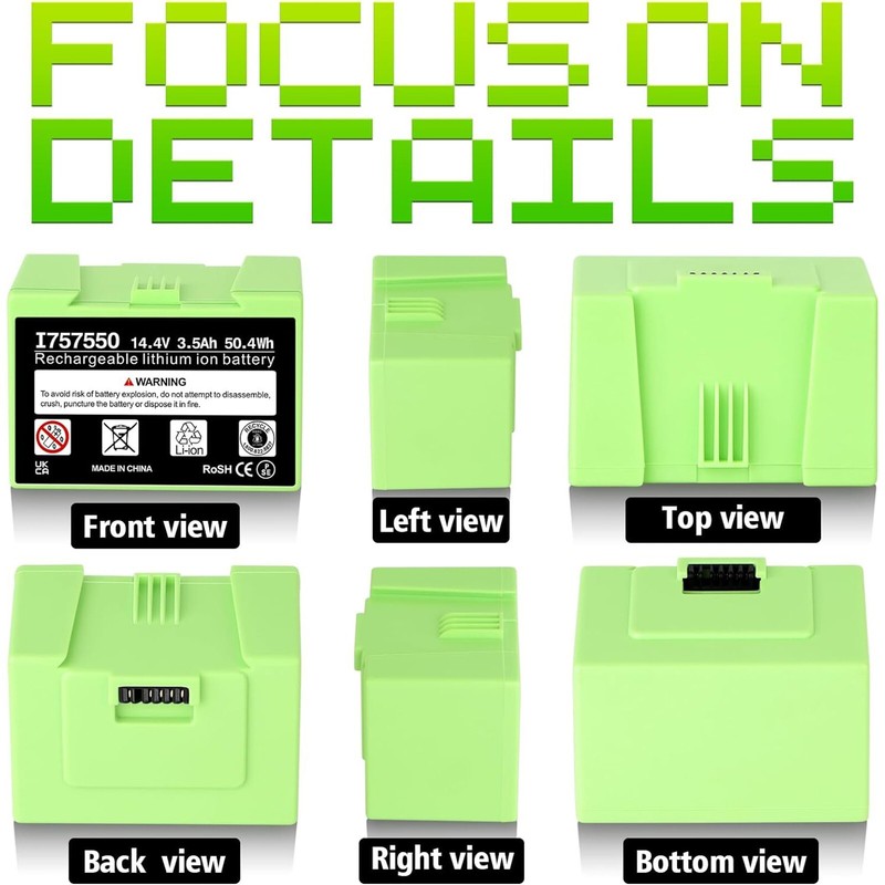 For iRobot Roomba 14.4V e5 e6 i3 i4 i6 i7+ ABL-D1 3.5Ah i7 3.5Ah Lithium Battery gallery