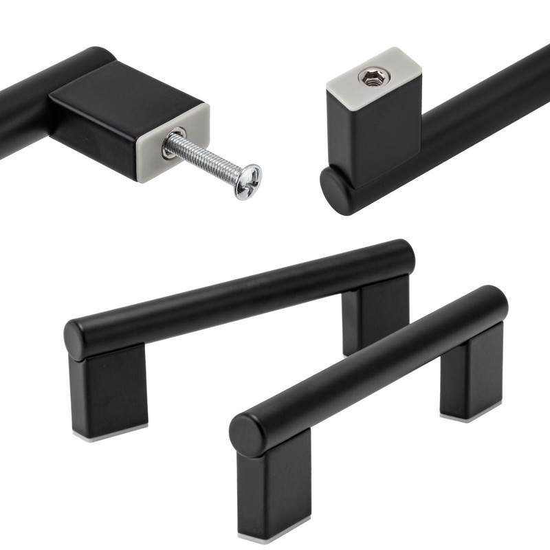 1-30Pack Kitchen Cabinet Pulls Drawer T Bar Handles Matte Black Stainless Steel gallery