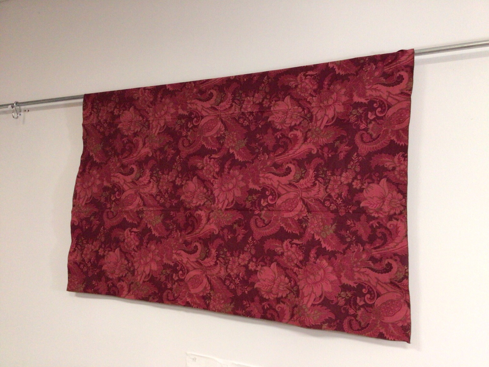 Floral Red Tablecloth 48 Inches Square gallery
