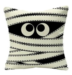 MUMMY Cartoon Fun Halloween Fall Throw Pillow Cover Fall Holiday Home Decor