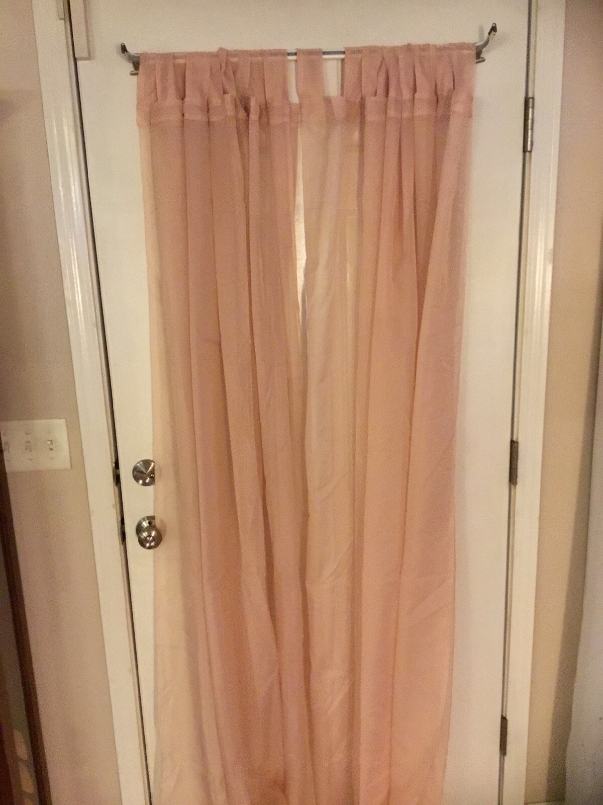 Brylane Home Studio Shabby Chic Sheers Pale Rose Tab Top Panel 60w X 84L gallery