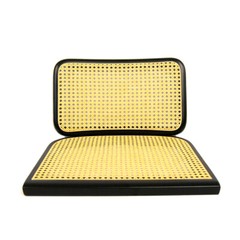 Marcel Breuer Cesca Chair Replacement Cane Seat & Back (Black; NO Holes)